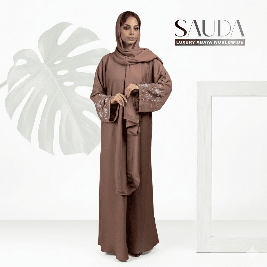 Classic Brown Abaya - Luxury Abaya Couture